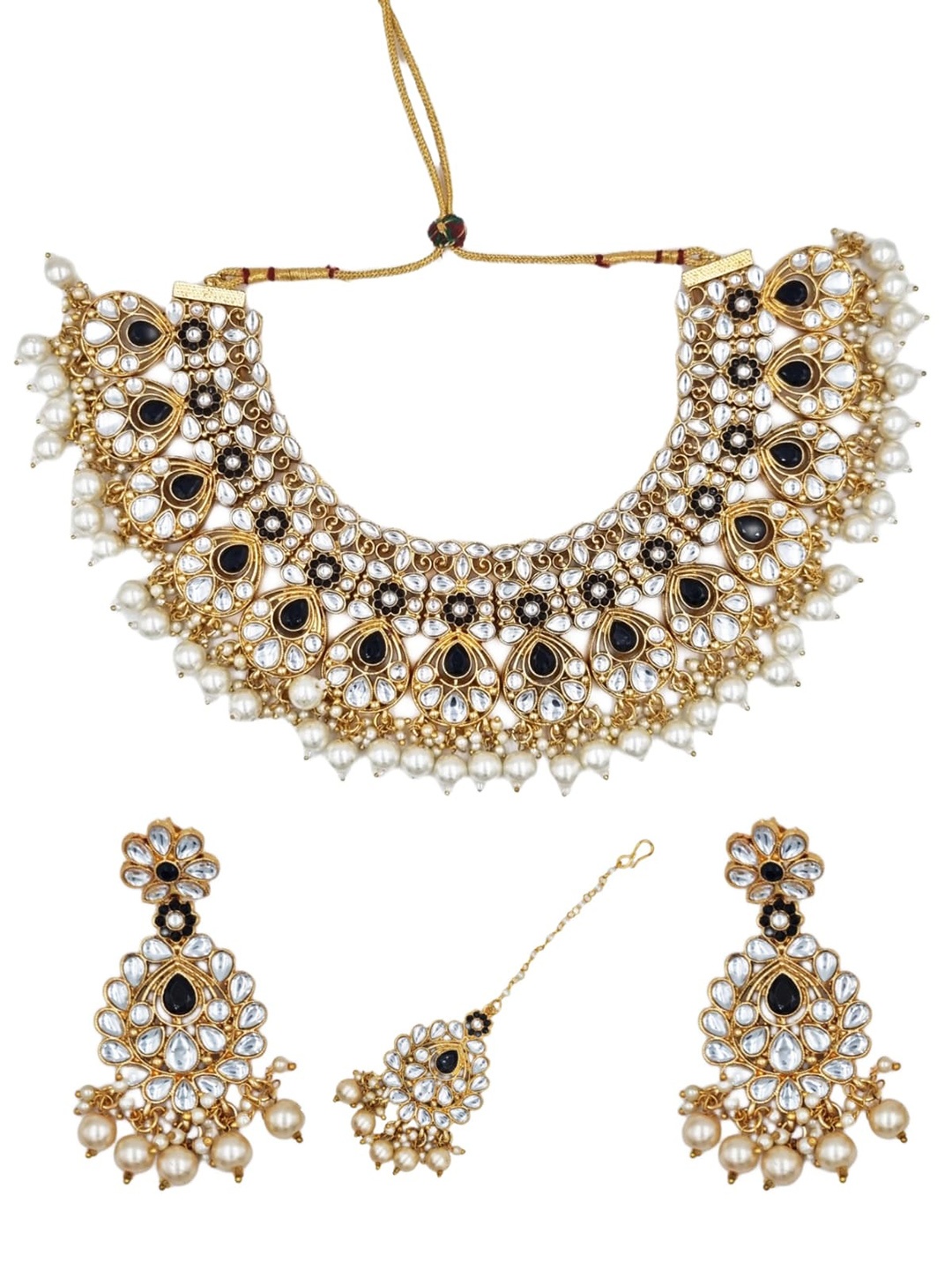 

Anouk Gold-Plated Kundan-Studded Jewellery Set
