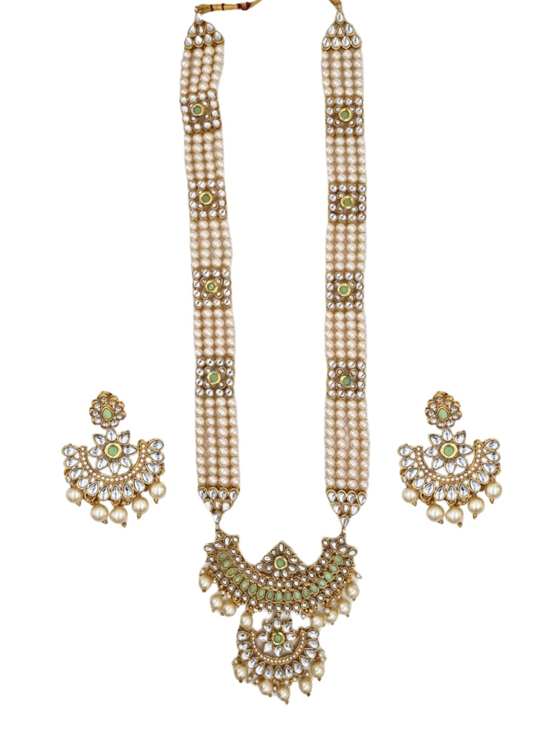 

Anouk Gold-Plated Kundan-Studded & Beaded Jewellery Set