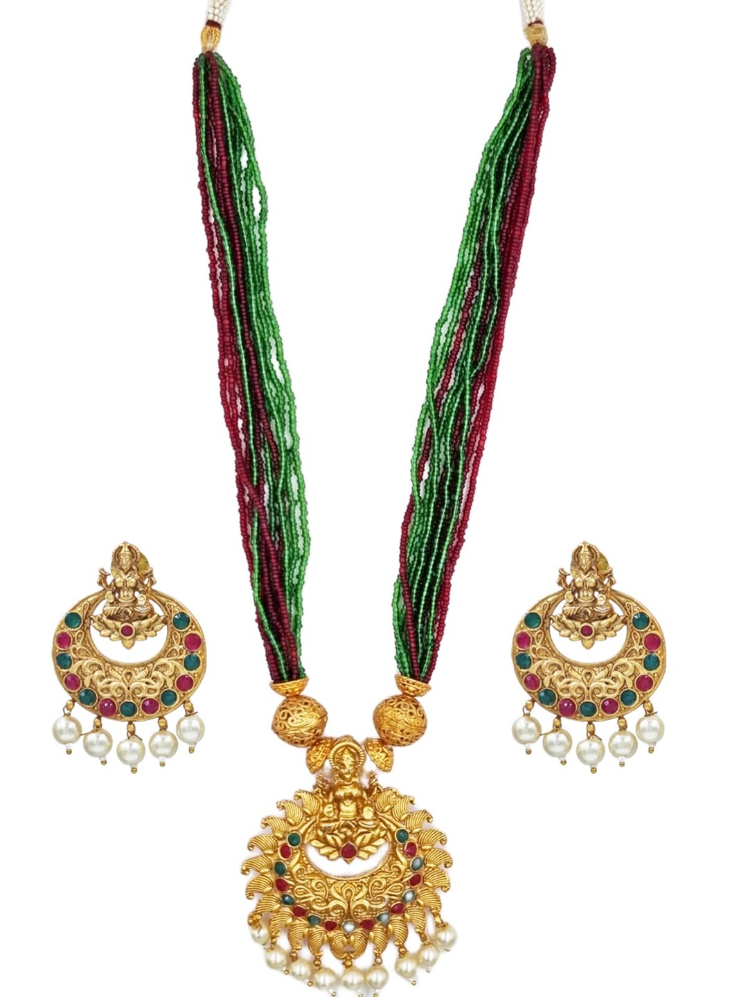 

Anouk Gold- Plated Stone- Studded Jewellery Set