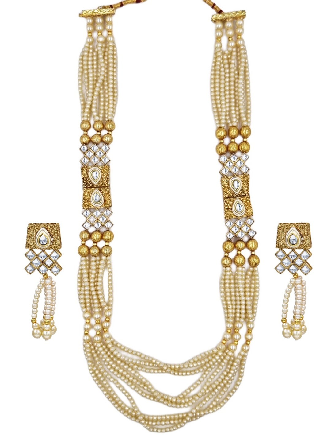 

Anouk Gold-Plated Kundan-Studded & Beaded Jewellery Set