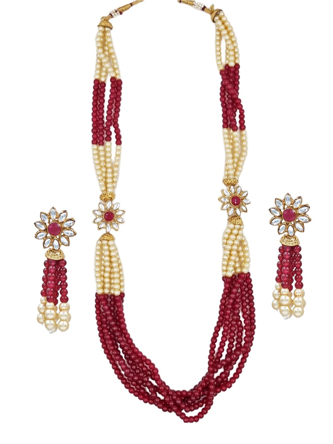 

Anouk Gold-Plated Kundan-Studded & Beaded Jewellery Set