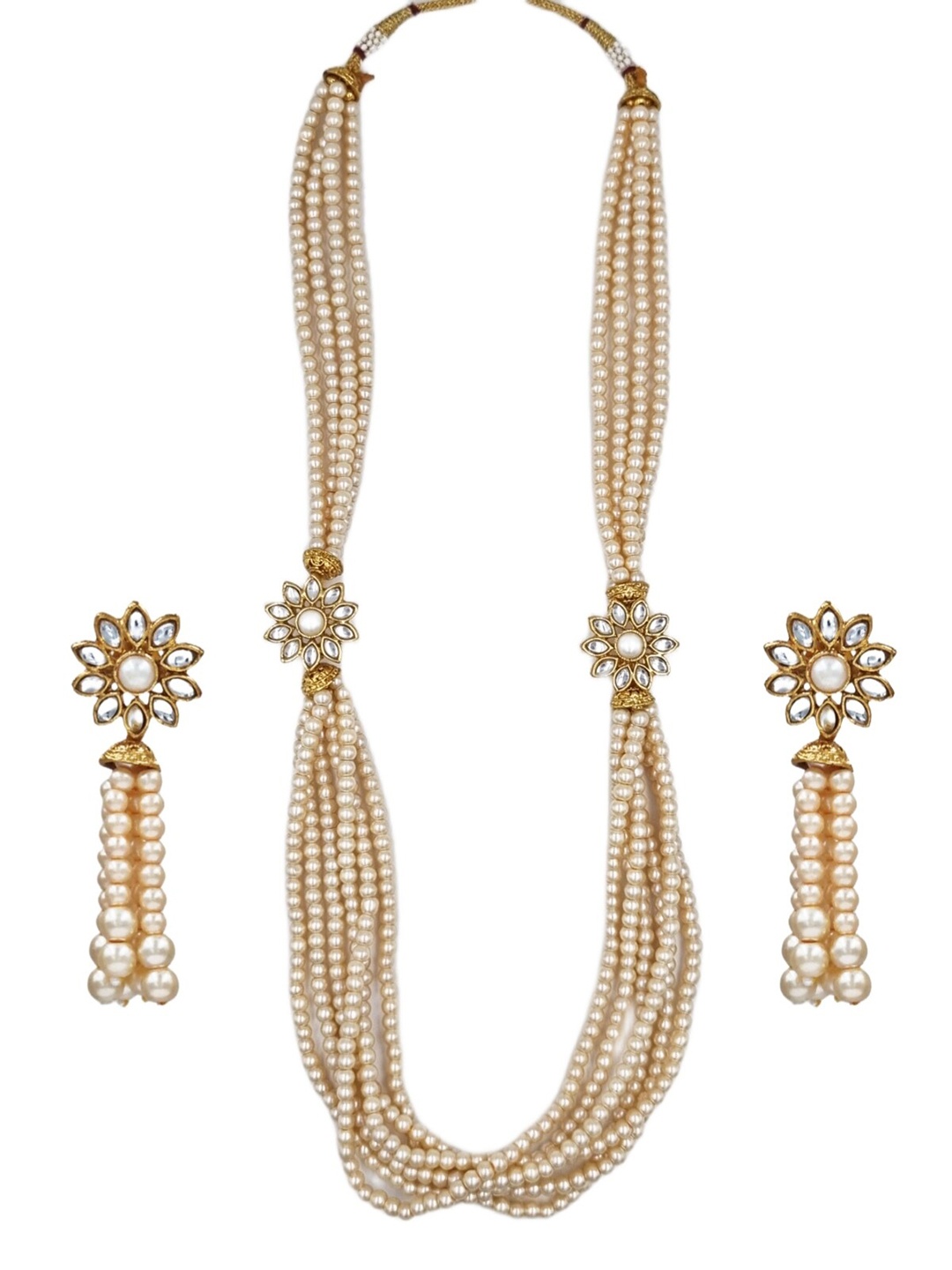 

Anouk Gold-Plated Kundan-Studded & Beaded Jewellery Set