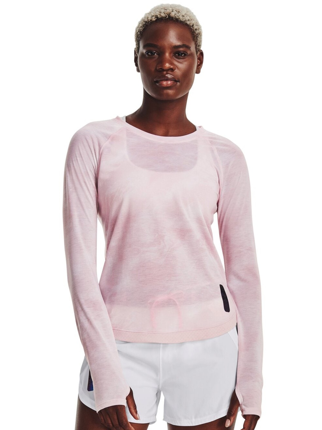 

UNDER ARMOUR Round Neck Slim-Fit T-Shirt, Pink