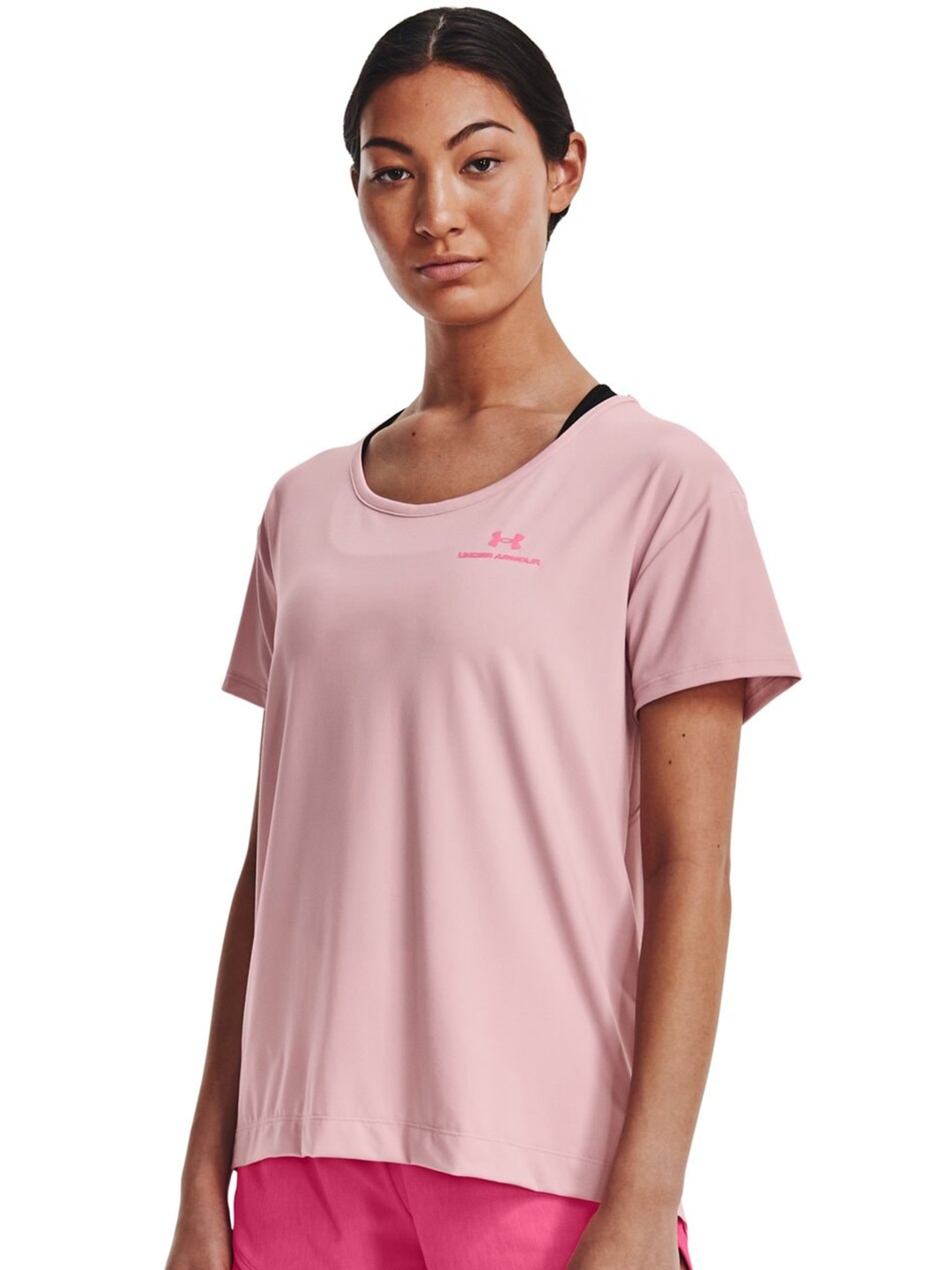 

UNDER ARMOUR UA Rush Energy Short Sleeves Round Neck Relaxed-Fit T-Shirt, Pink