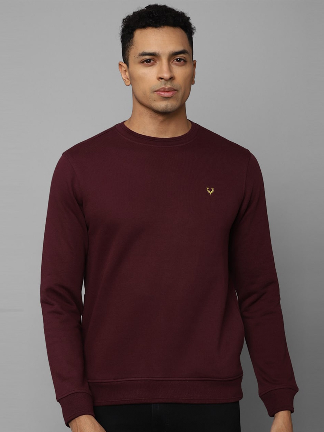 

Allen Solly Long Sleeves Cotton Sweatshirt, Maroon