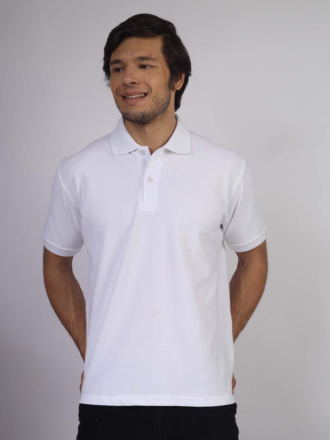 

Greylongg Polo Collar T-shirt, White