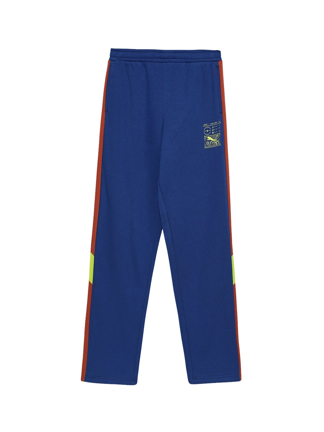 

one8 x PUMA Boys Knitted Brand Printed logo Track Pants, Blue