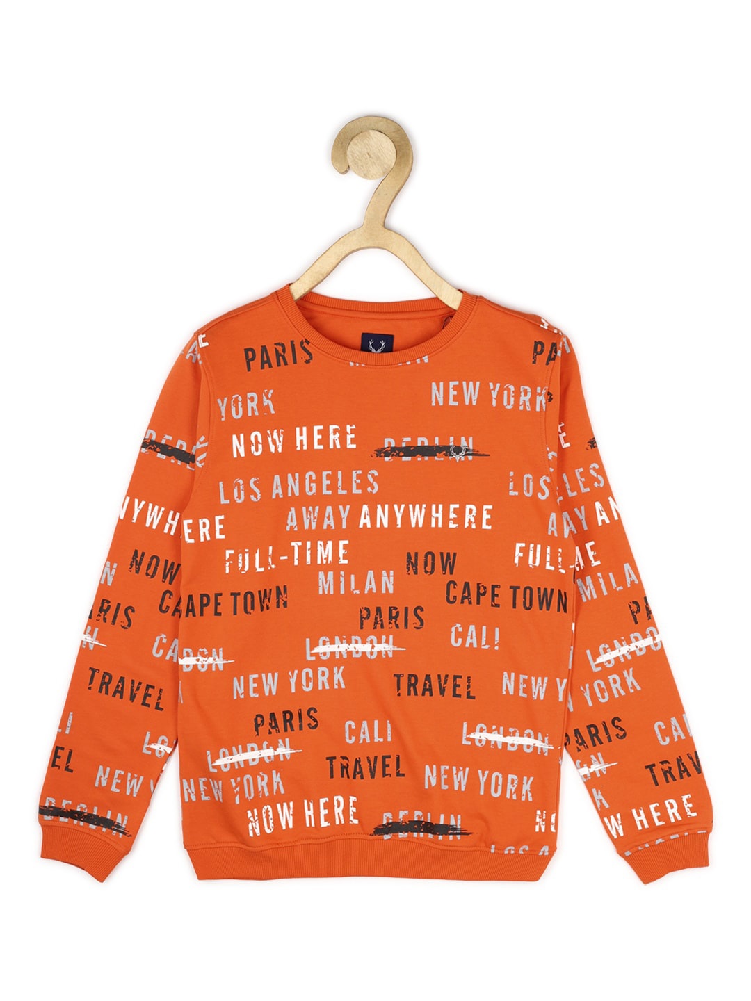 

Allen Solly Junior Boys Typography Printed Sweatshirt, Orange