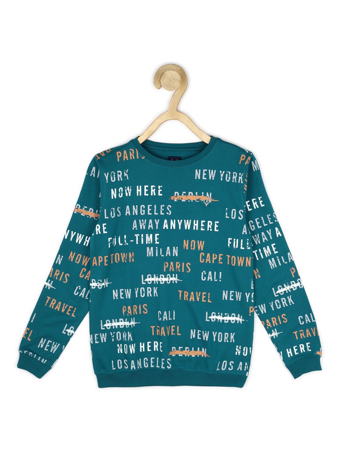 

Allen Solly Junior Boys Typography Printed Sweatshirt, Green