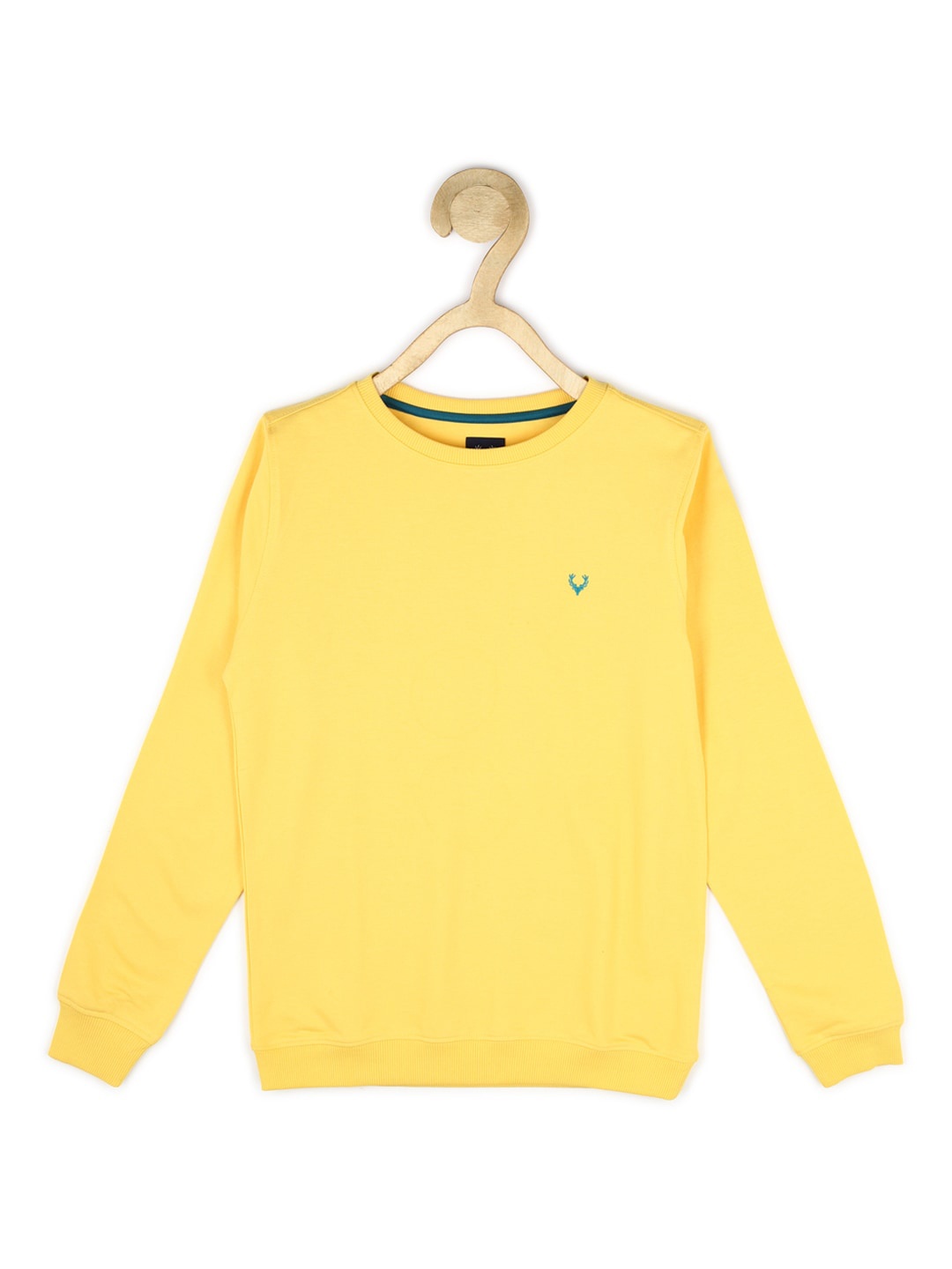 

Allen Solly Junior Boys Round Neck Long Sleeve Pullover Sweatshirt, Yellow