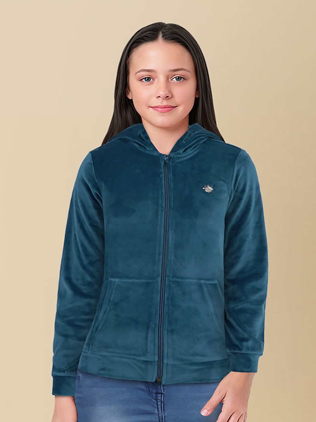 

Allen Solly Junior Girls Hooded Long Sleeves Sweatshirt, Blue
