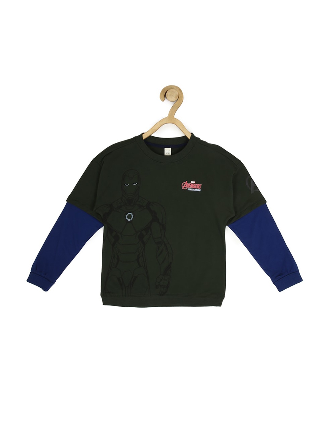 

Peter England Boys Graphic Printed Pure Cotton Sweatshirt, Green
