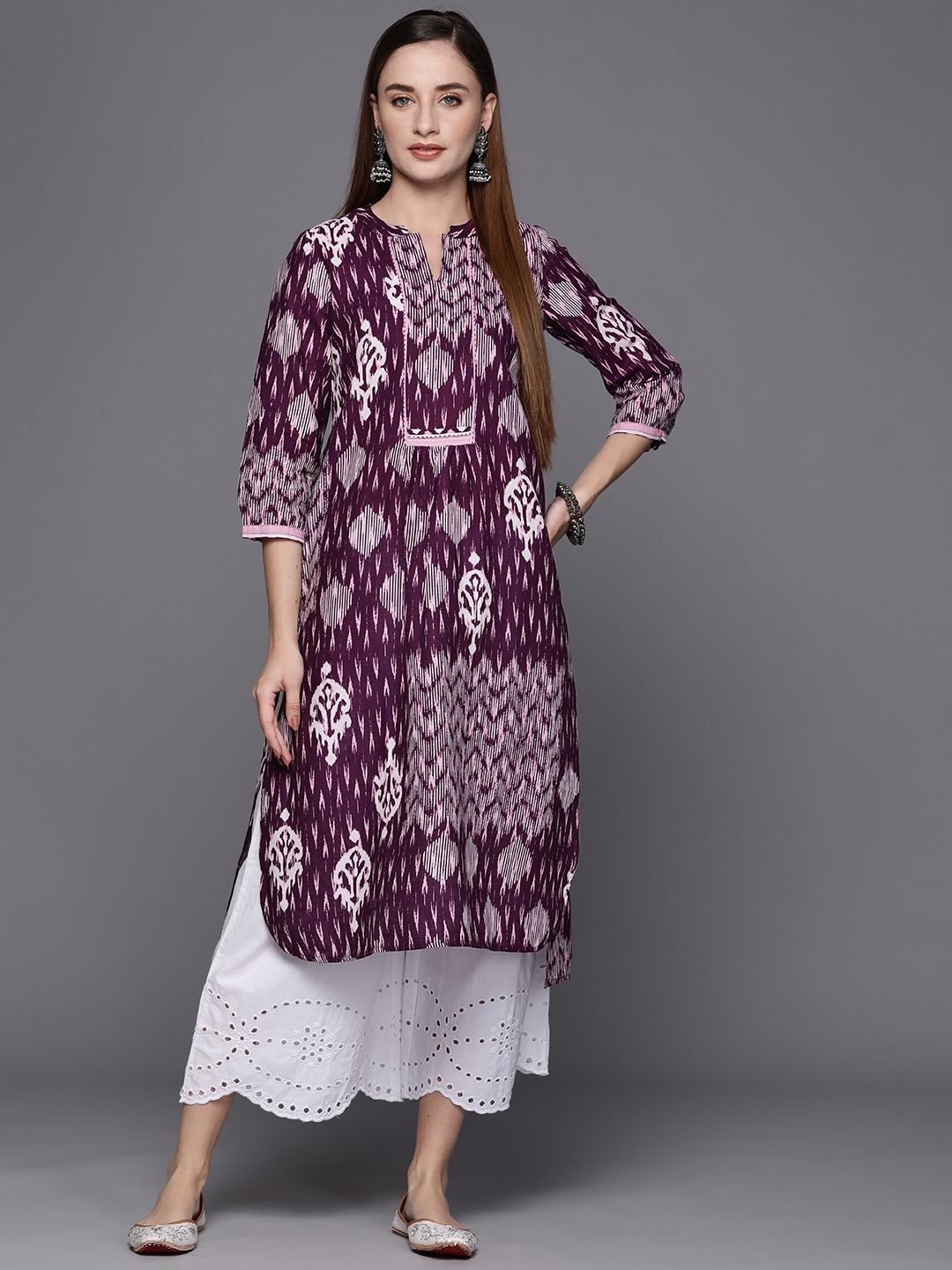 

Biba Cotton Flex Printed Kurta, Purple