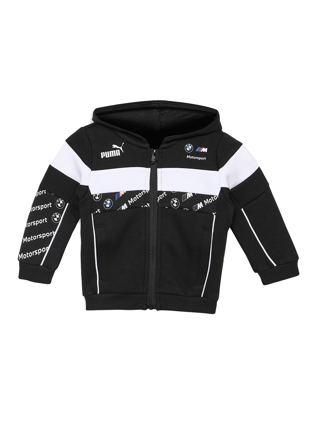 

PUMA Motorsport Unisex Kids Black Striped Sporty Jacket