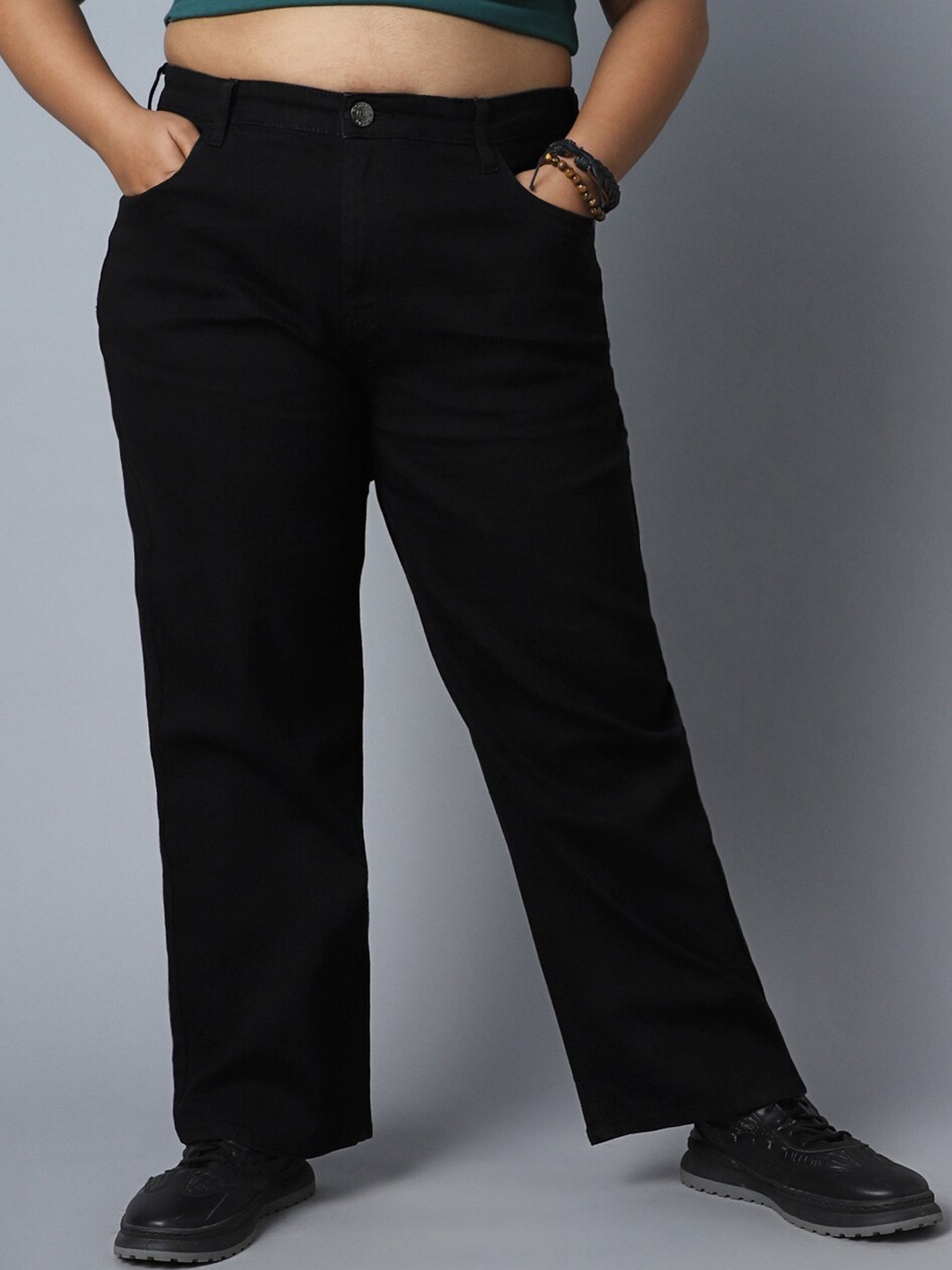 

Freeform by High Star Women Plus Size High-Rise Stretchable Jeans, Black