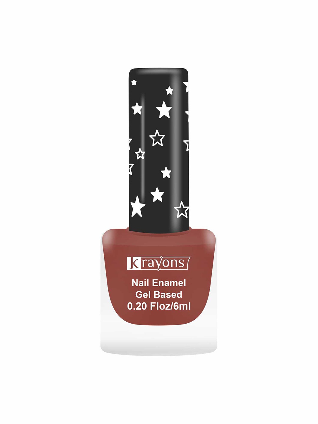 

krayons Cute Super Matte Finish Gel Based Nail Enamel - 6ml - Chestnut Matte 18, Brown