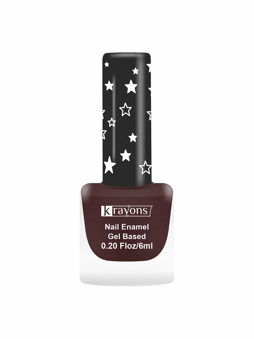 

krayons Super Matte Finish Long Lasting Nail Enamel - 6ml - Wine Matte SM08, Brown