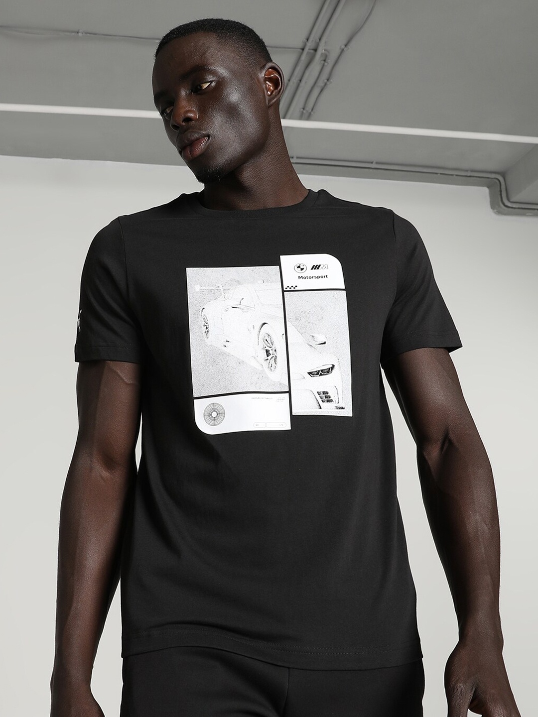 

PUMA Motorsport Graphic Printed T-Shirt, Black
