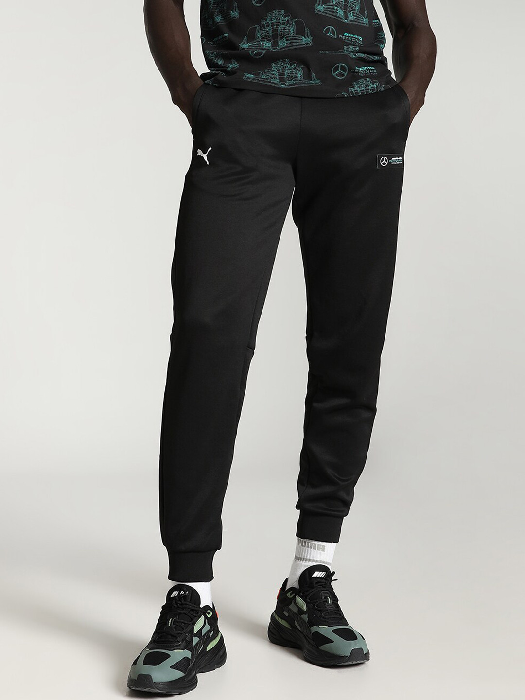 

PUMA Motorsport Men Brand Logo Printed Joggers, Black