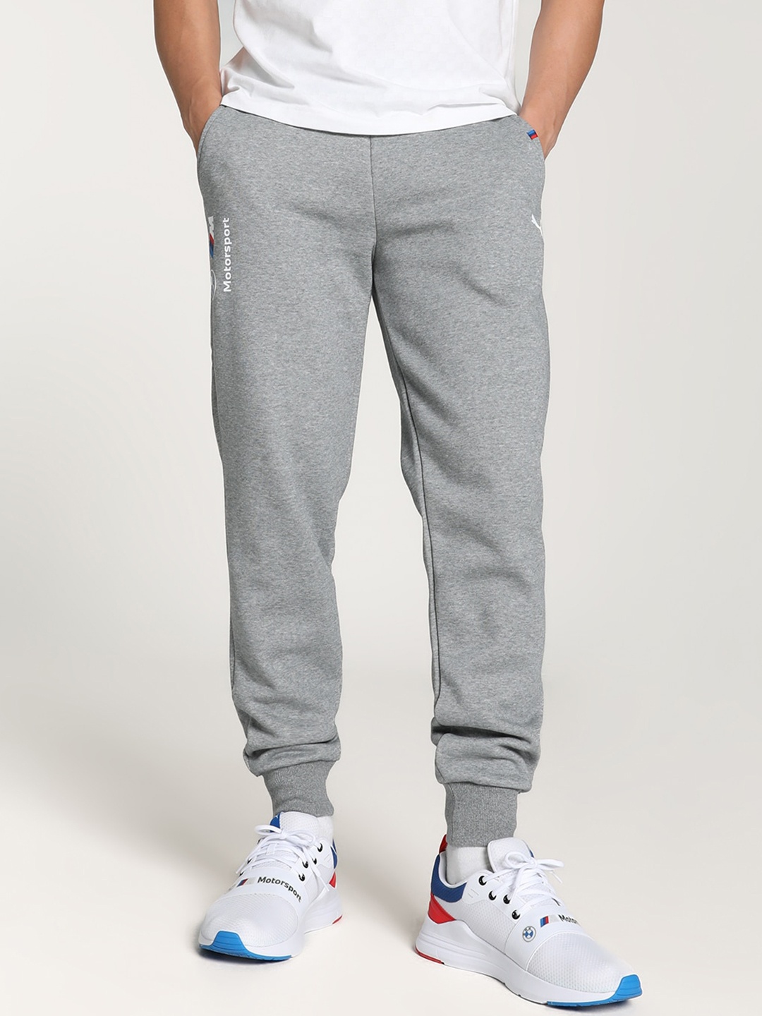 

PUMA Motorsport Men Brand Logo Printed Joggers, Grey