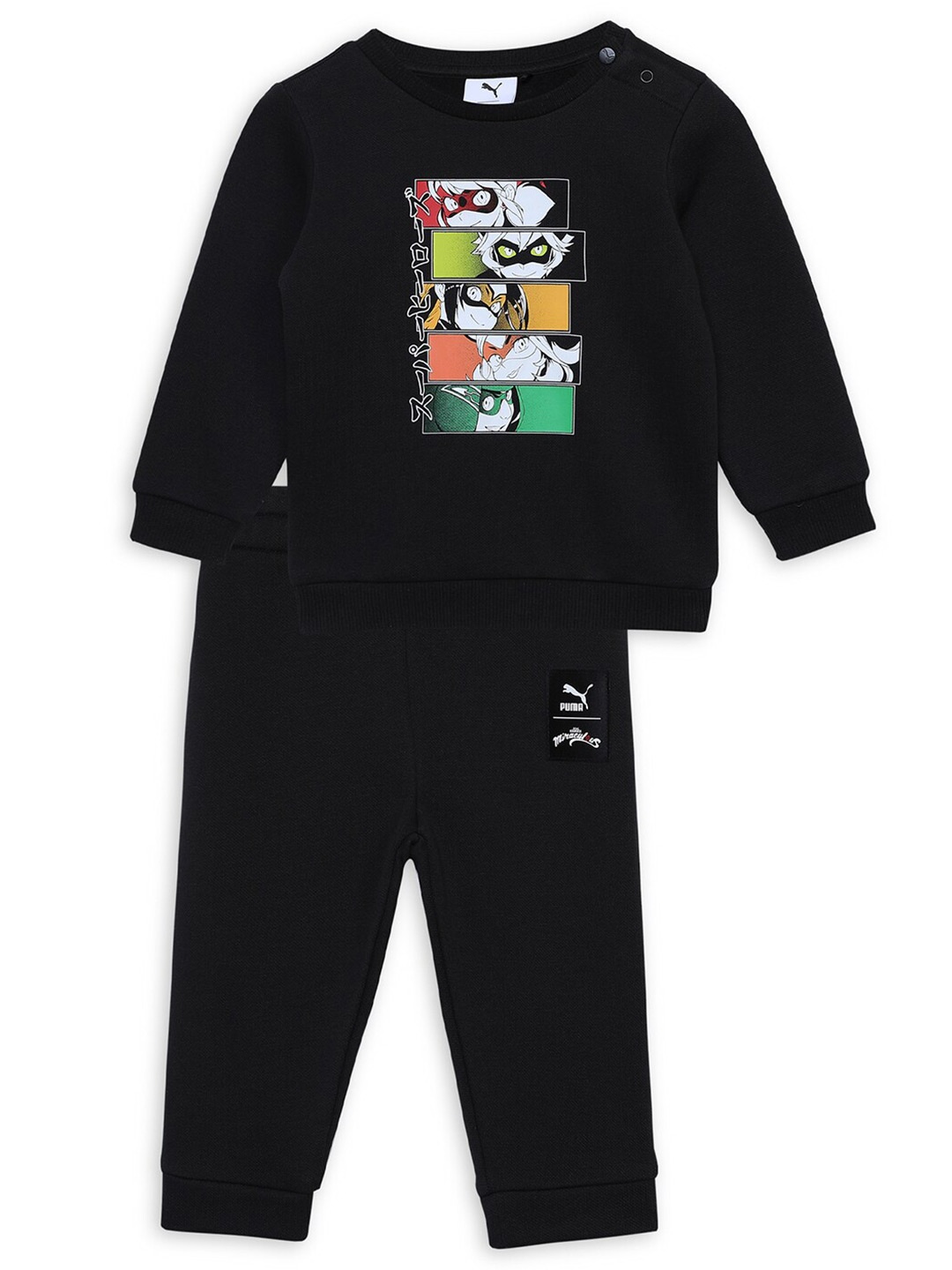 

Puma PUMA x MIRACULOUS Toddlers Kids Printed Pure Cotton Sweatshirt With Joggers, Black