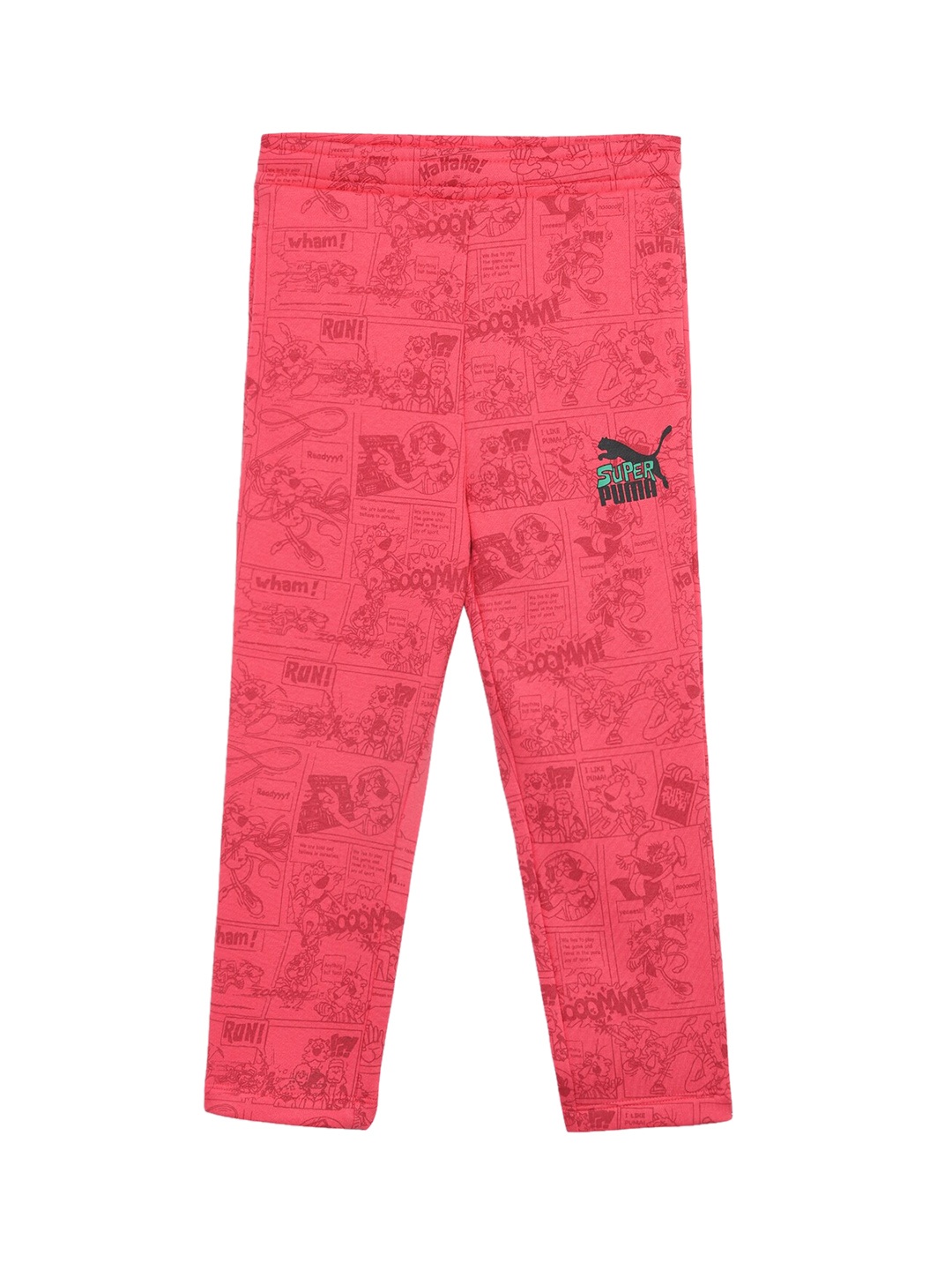 

Puma Girls Super AOP Cotton Track Pants, Pink