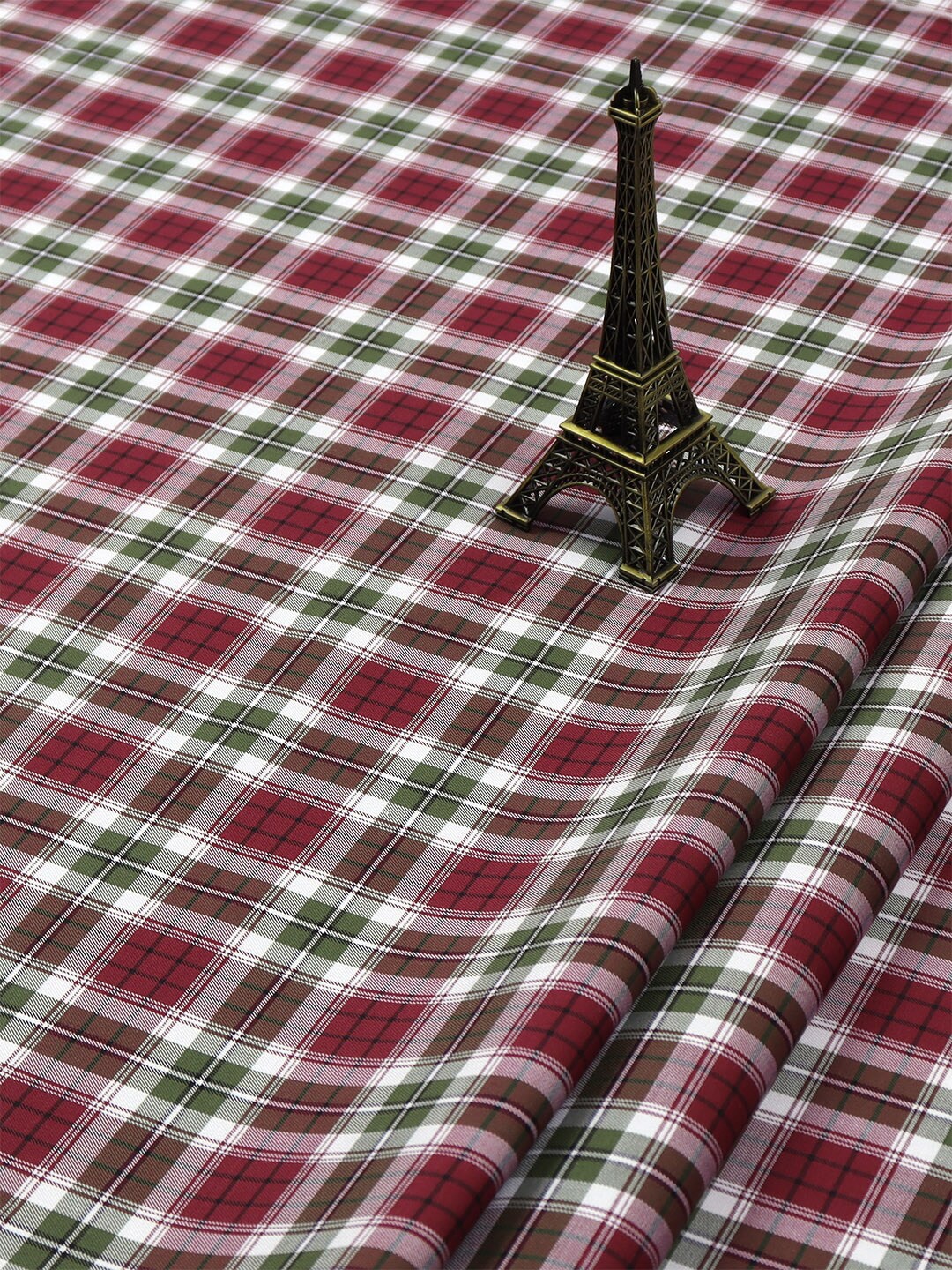 

Ramraj Checked Shirt Clothing Fabric, Maroon