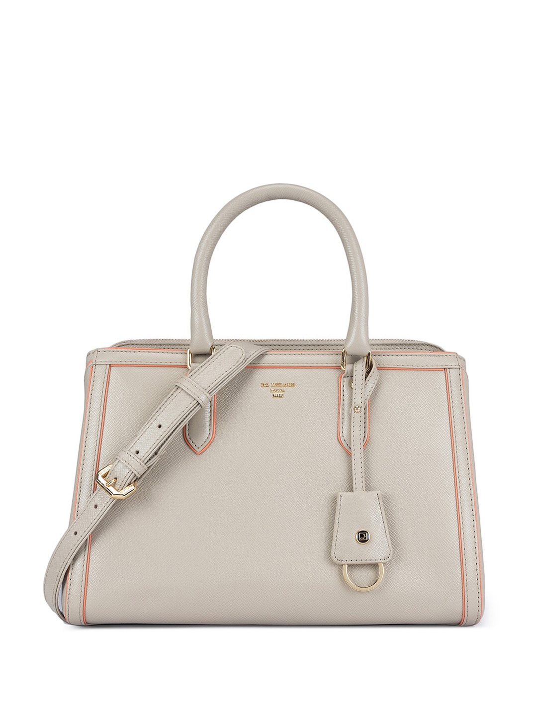 

Da Milano Leather Structured Handheld Bag, Brown