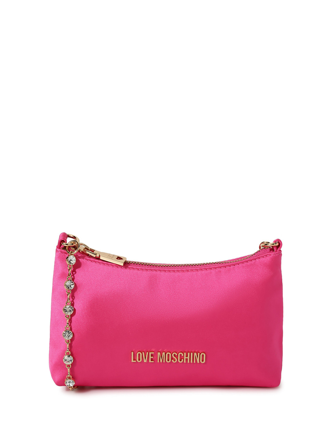 

LOVE MOSCHINO Leather Structured Embellished Sling Bag, Pink