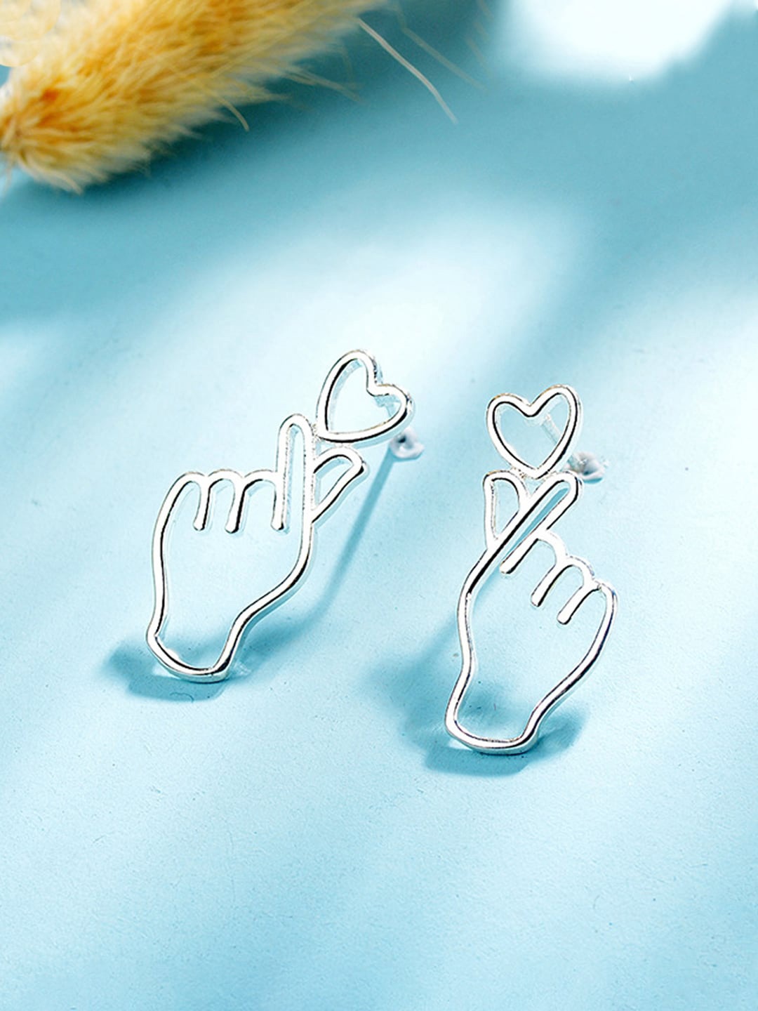 

Jewels Galaxy Silver-Toned Contemporary Drop Earrings