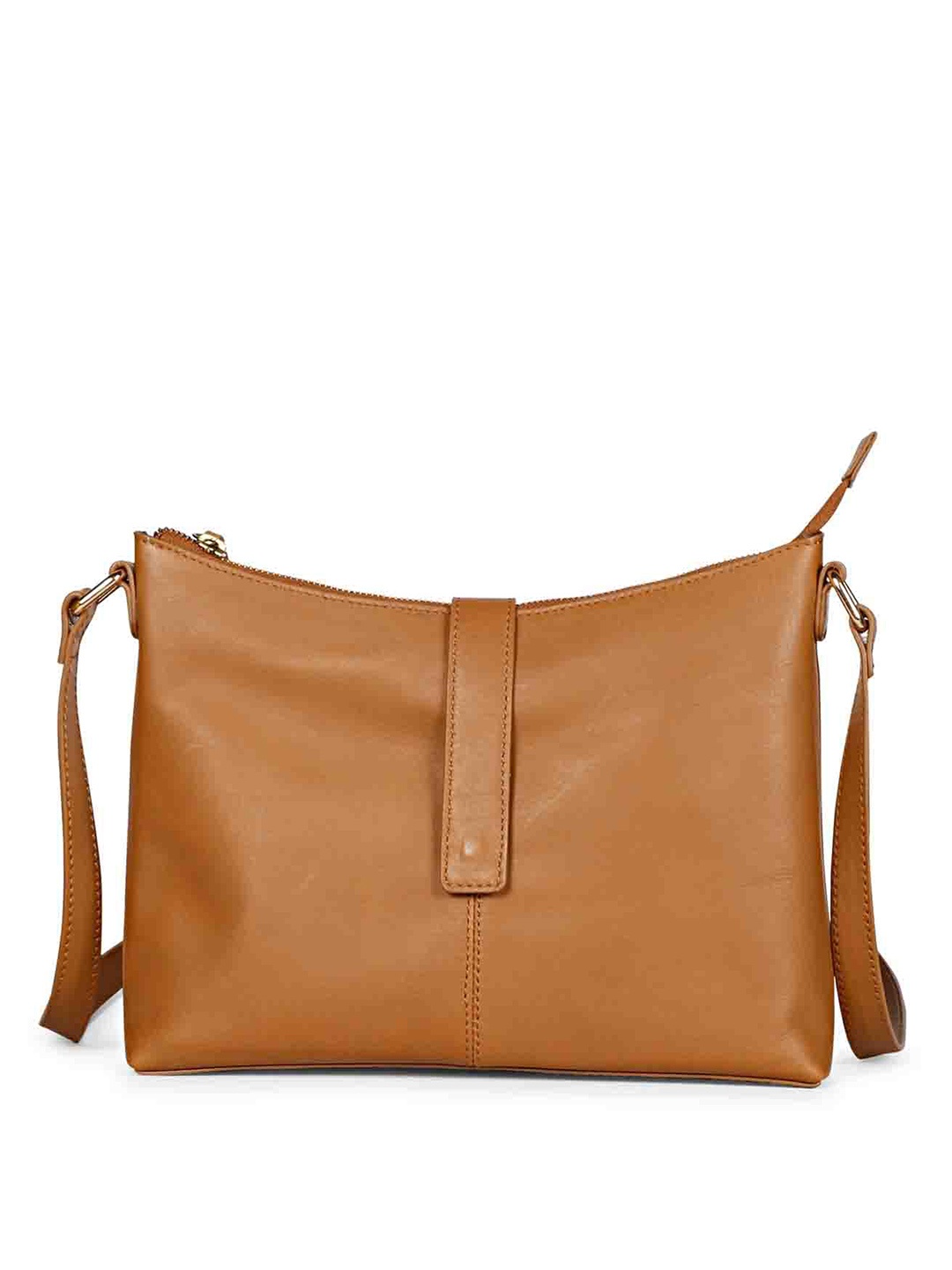 

Favore Tan Leather Structured Silng Bag