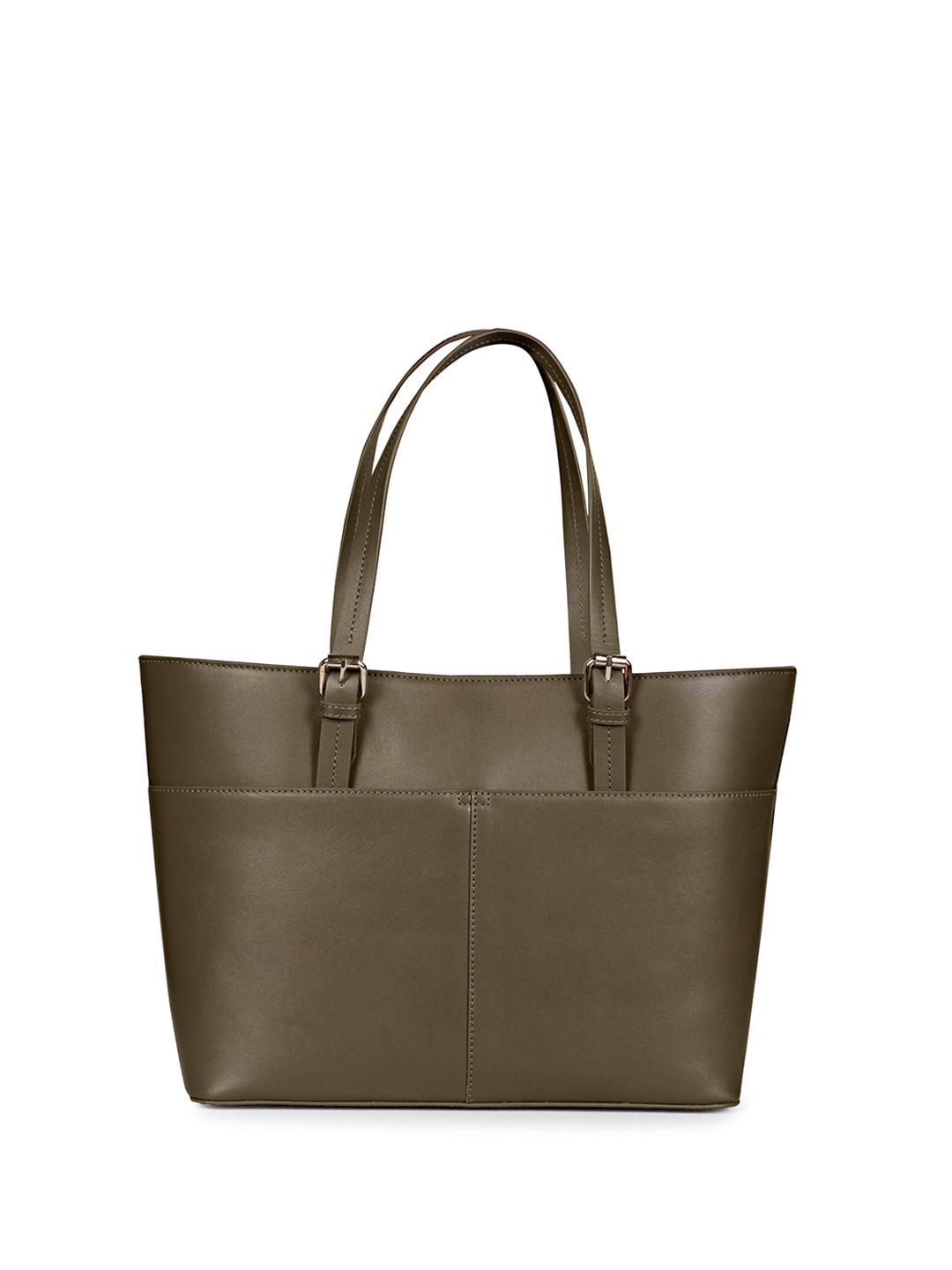 Favore Textured Leather Structured Shoulder Bag, Brown