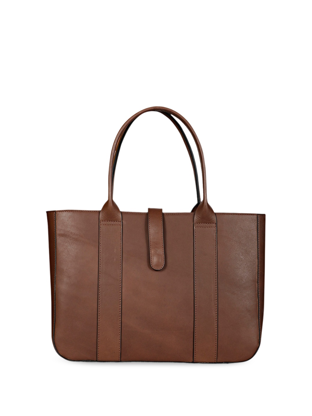 

Favore Leather Oversized Structured Handheld Bag, Brown
