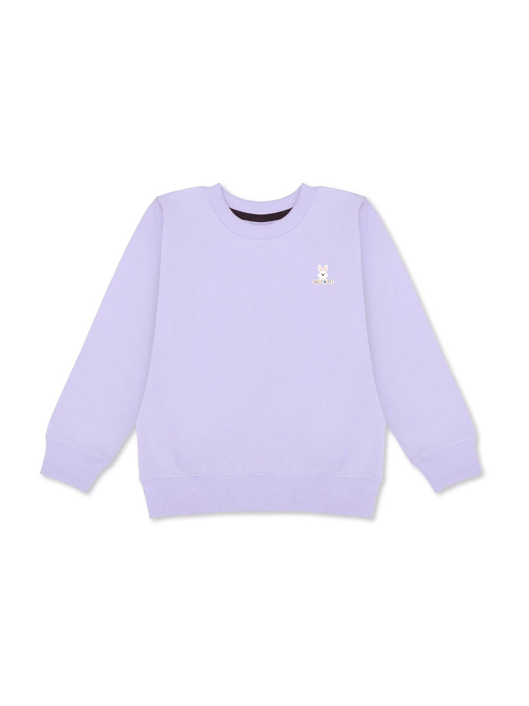 

KIDSCRAFT Girls Round Neck Fleece Pullover, Purple
