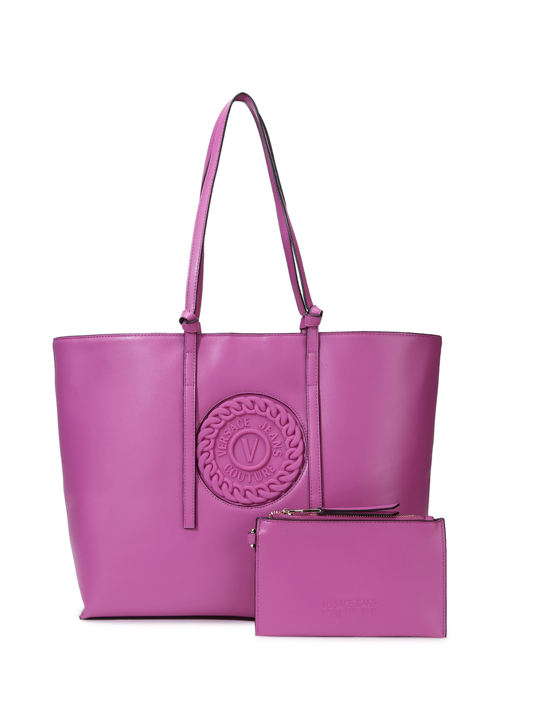 

Versace Jeans Couture Structured Shoulder Bag With Pouch, Purple
