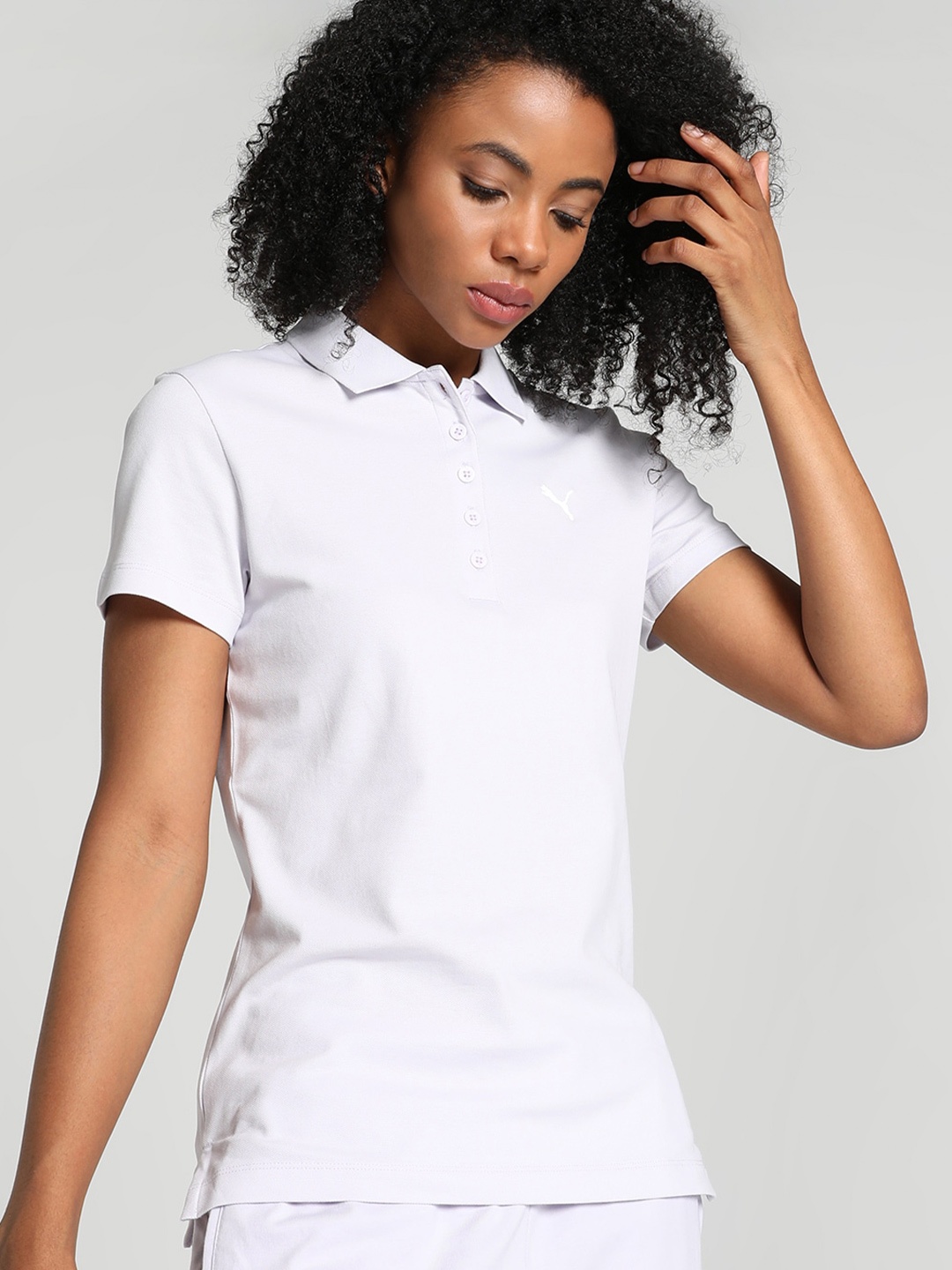 

Puma Polo Collar Cotton T-Shirt, Lavender