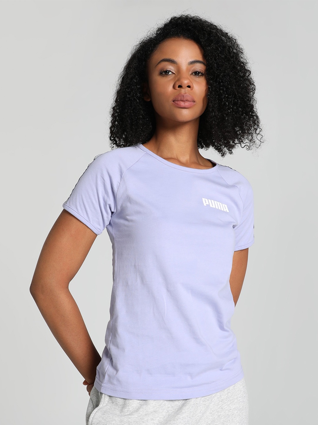 

Puma Cotton Round Neck T-Shirt, Lavender