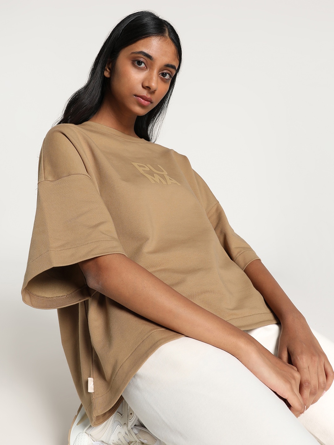 

Puma Infuse Relaxed Fit Tshirt, Beige