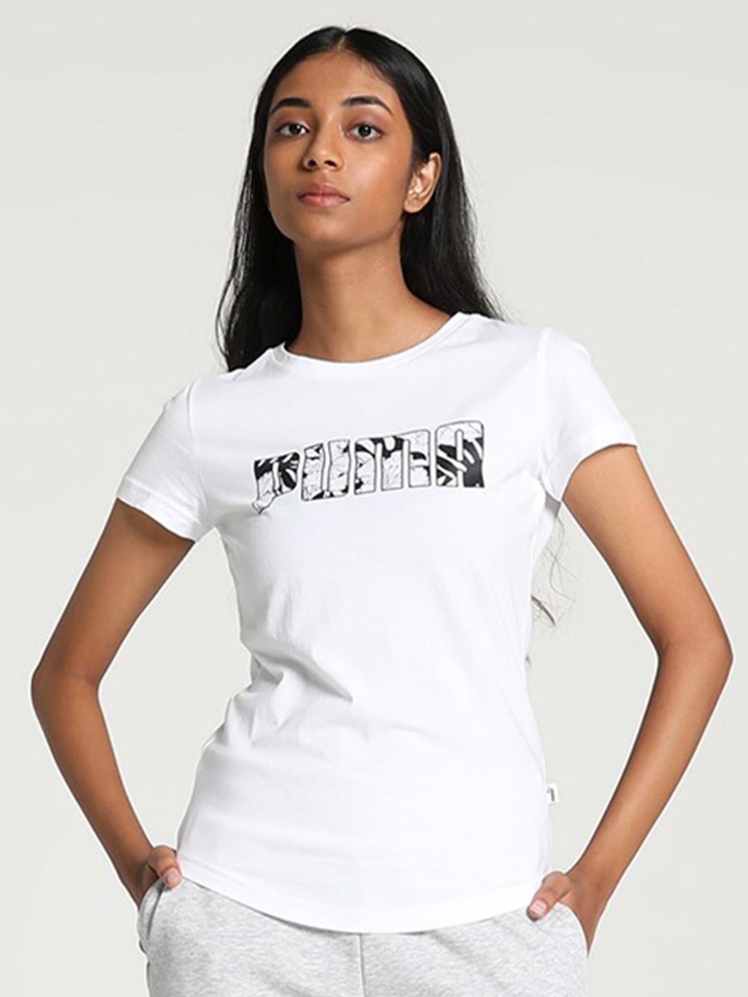 

Puma Summer Crew Neck Cotton Tshirt, White