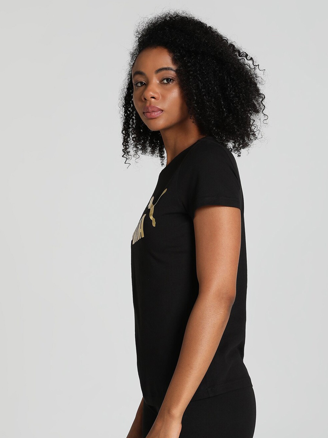 

Puma ESS+ Metallic Slim-Fit T-Shirts, Black