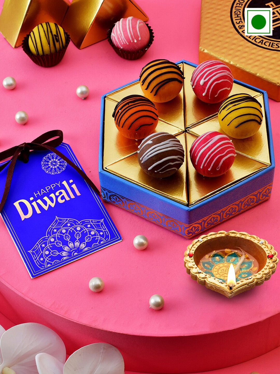 

RawFruit Diwali Sweet Gift Box, Blue