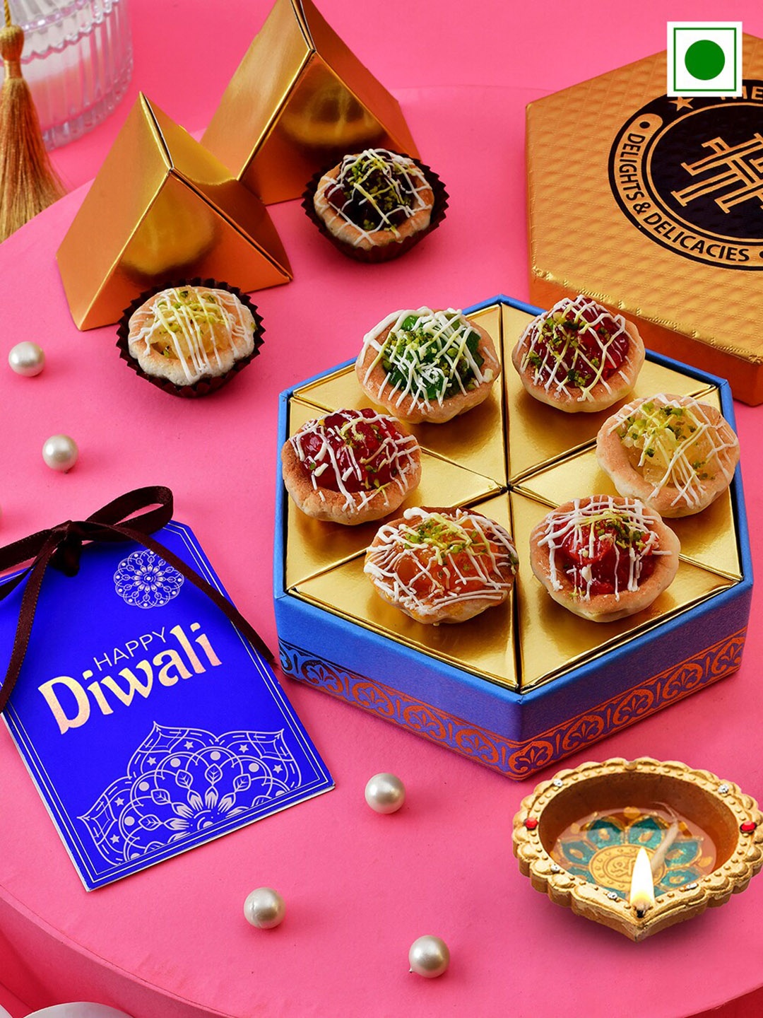 

RawFruit Diwali Sweet Gift Box, Blue