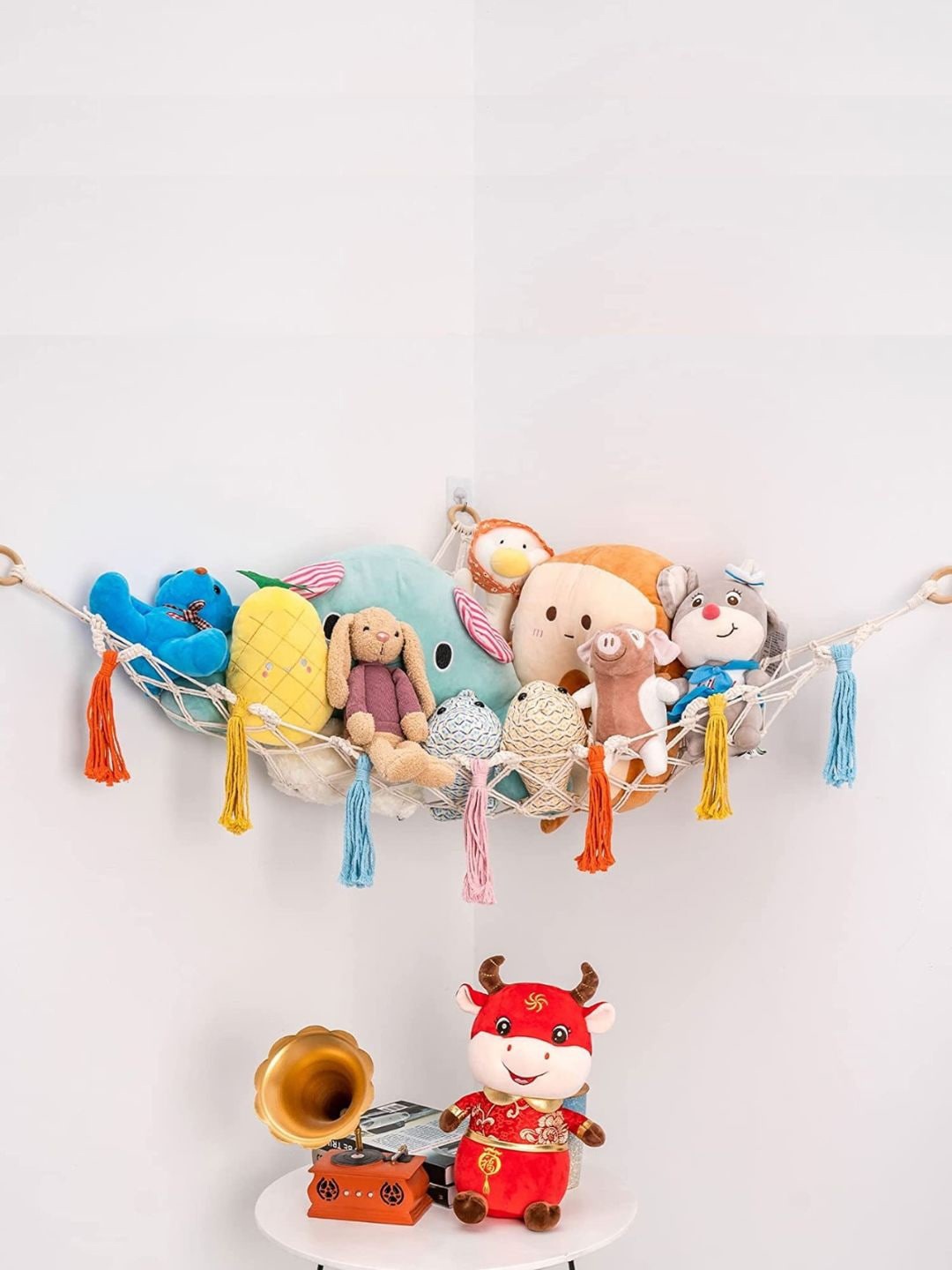 

ecofynd Off White Stuffed Animal Toy Hammock