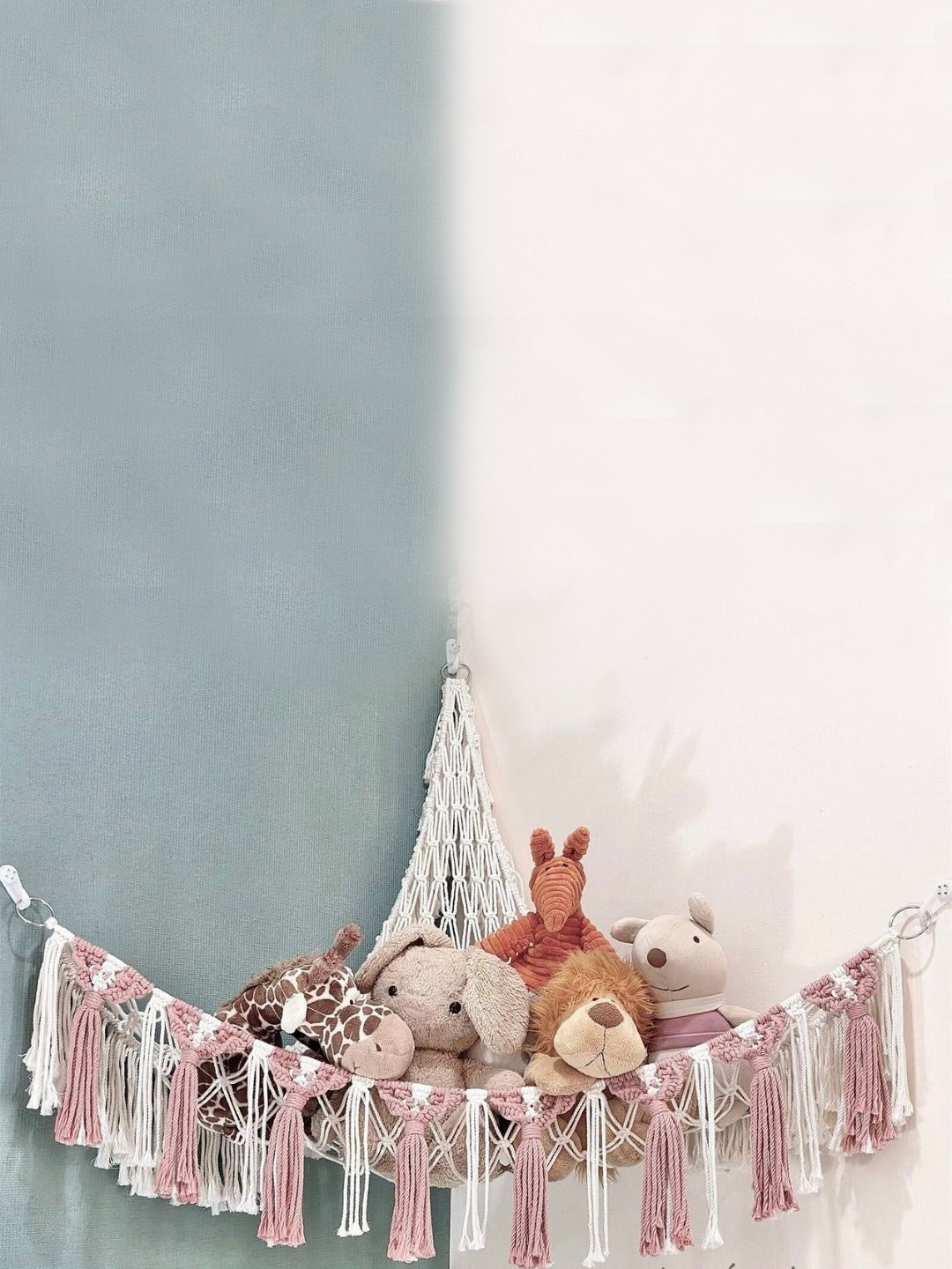 

ecofynd Off White Stuffed Animal Toy Hammock