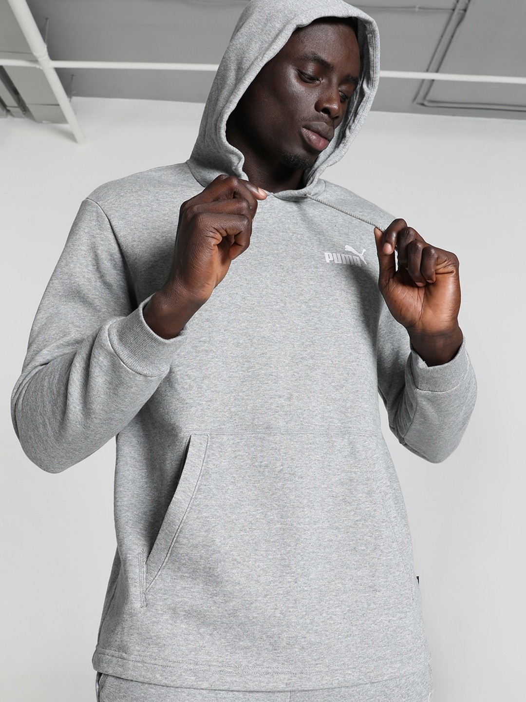 

Puma Essential Relaxed Fit Cotton Hoodie, Grey