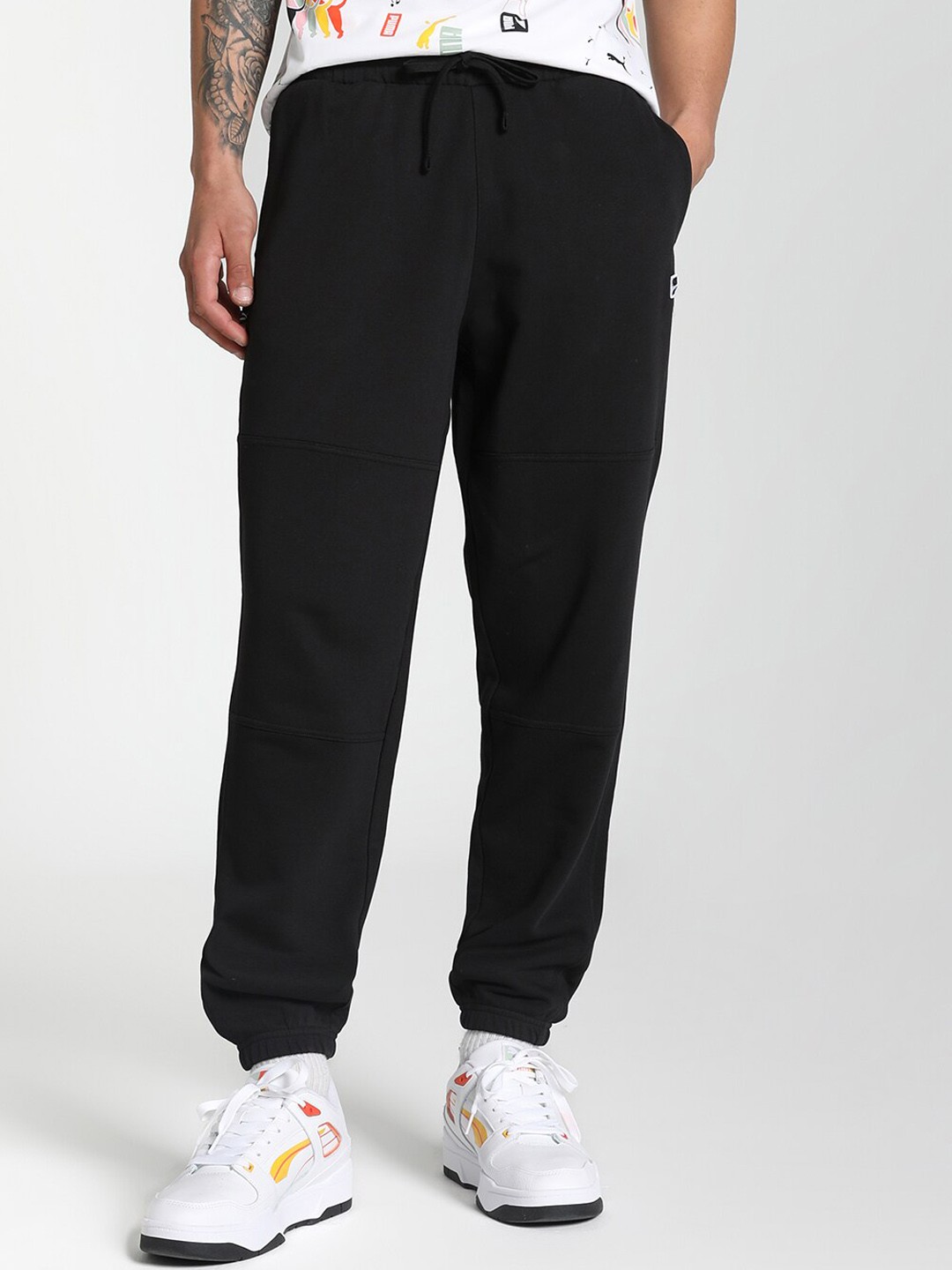 

Puma Men Cotton Relaxed-Fit Joggers, Black