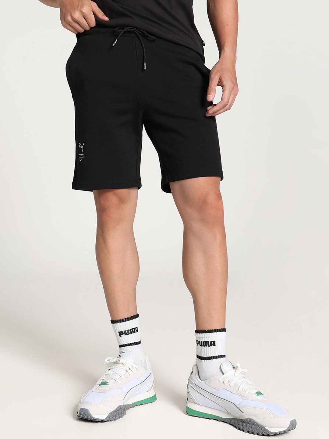 

Puma Cotton Knee-Length Shorts, Black