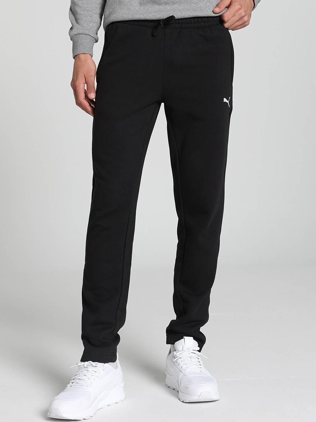 

Puma Men Knitted Cotton Slim-Fit Track Pants, Black