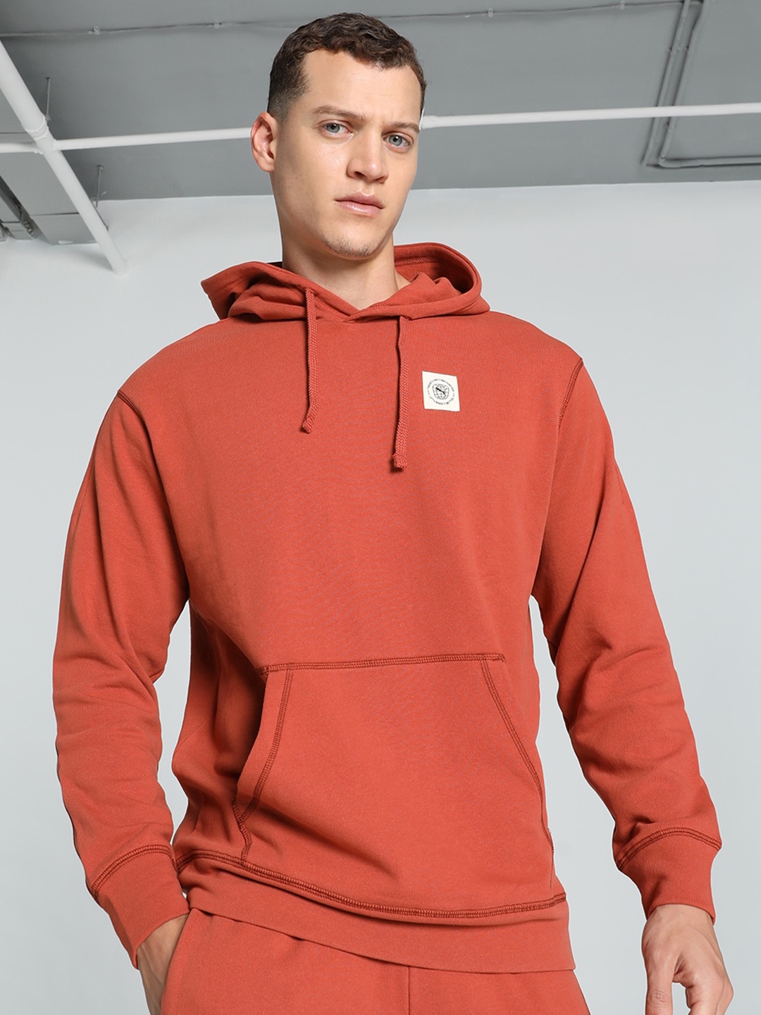 

Puma Cotton Hooded Sweatshirt, Rust