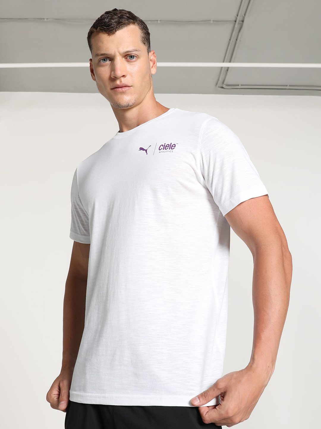 

Puma Unisex Round Neck PUMA x CIELE 'Peace is the Place' Printed Running T-Shirt, White